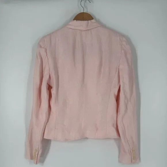 Lauren Ralph Lauren Linen Blazer in Light Pink | Size 6 - Picture 4 of 6